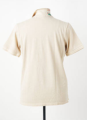 Polo sérigraphie manches courtes beige BOB homme