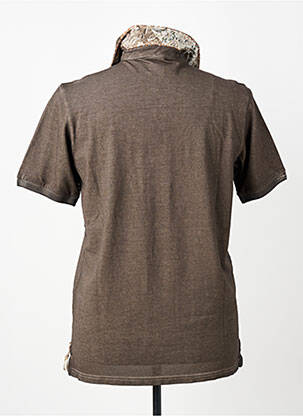 Polo stretch manches courtes marron BOB homme