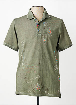 Polo stretch manches courtes vert BOB homme