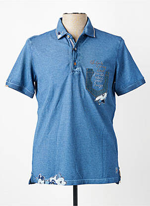 Polo stretch manches courtes bleu BOB homme