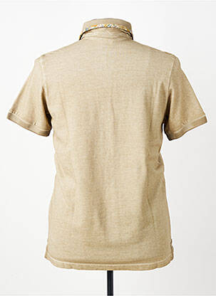 Polo stretch manches courtes marron BOB homme