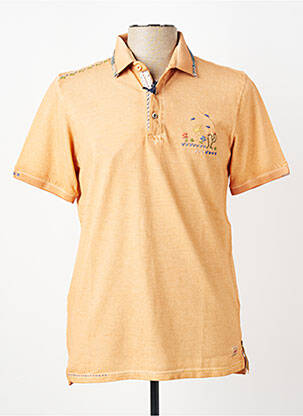Polo stretch manches courtes orange BOB homme