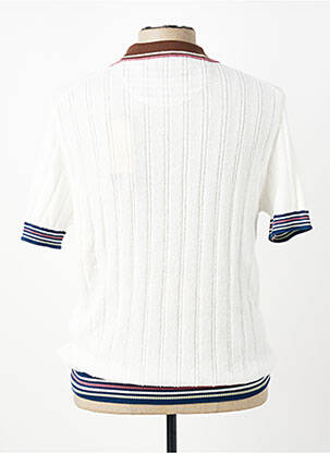 Pull stretch manches courtes blanc BOB homme
