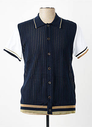 Gilet manches courtes stretch bleu BOB homme