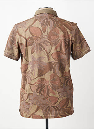 Polo stretch manches courtes marron BOB homme