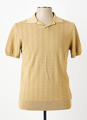 Pull resserrée sur le bas manches courtes beige BOB homme
