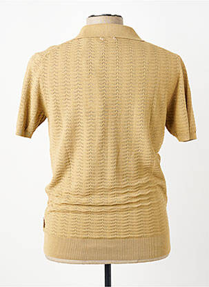Pull resserrée sur le bas manches courtes beige BOB homme