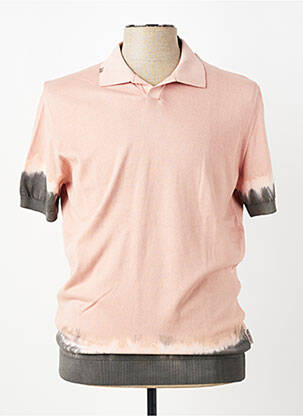 Pull stretch manches courtes rose BOB homme