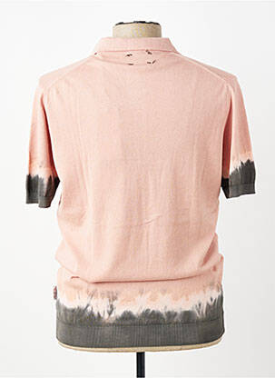 Pull stretch manches courtes rose BOB homme