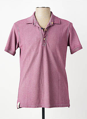 Polo stretch manches courtes violet BOB homme