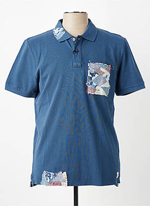 Polo stretch manches courtes bleu BOB homme