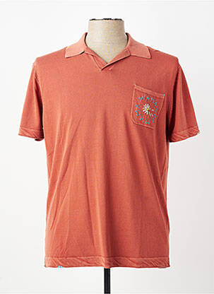 Pull stretch manches courtes orange BOB homme