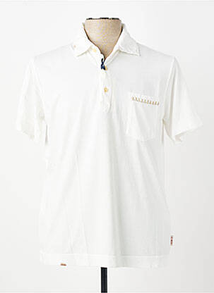 Polo tissage jersey manches courtes blanc BOB homme