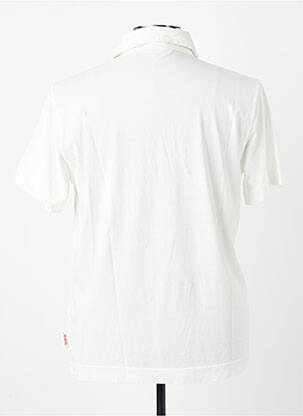 Polo tissage jersey manches courtes blanc BOB homme