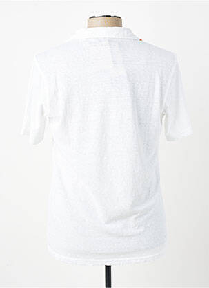 Polo tissage jersey manches courtes blanc BOB homme