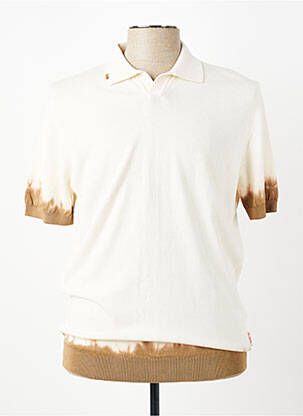 Pull stretch manches courtes beige BOB homme