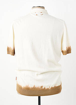 Pull stretch manches courtes beige BOB homme