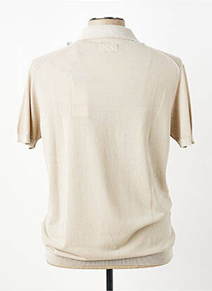 Pull stretch manches courtes beige BOB homme