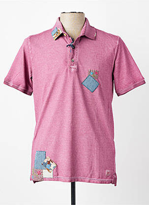 Polo stretch manches courtes violet BOB homme