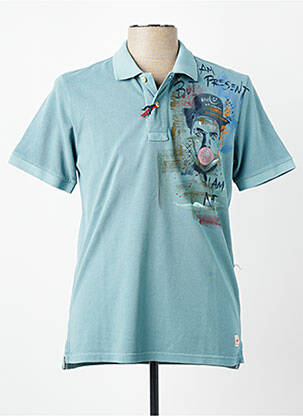 Polo sérigraphie manches courtes bleu BOB homme
