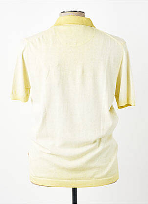 Pull maille fine manches courtes jaune BOB homme