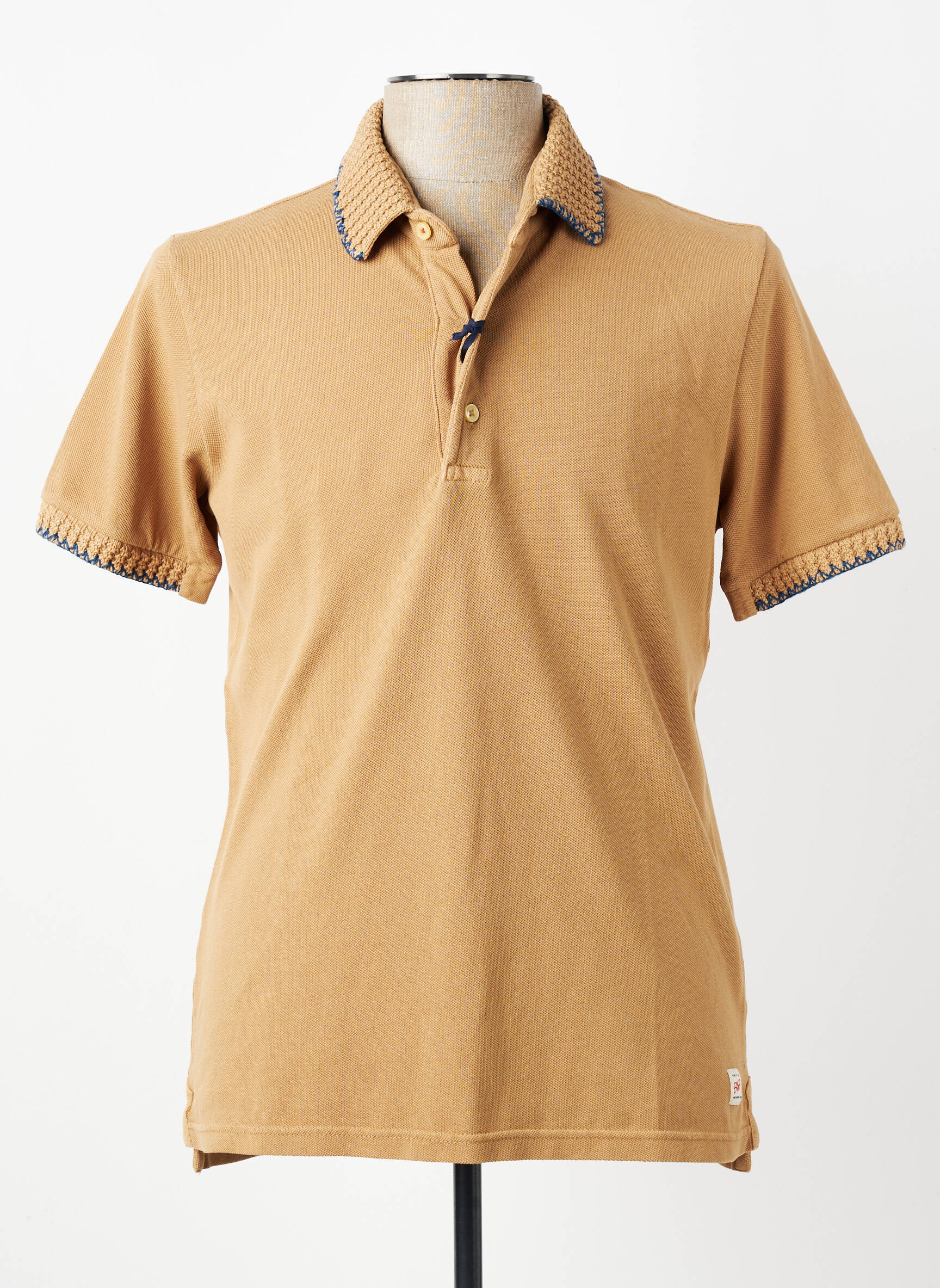 Polo stretch manches courtes marron BOB homme