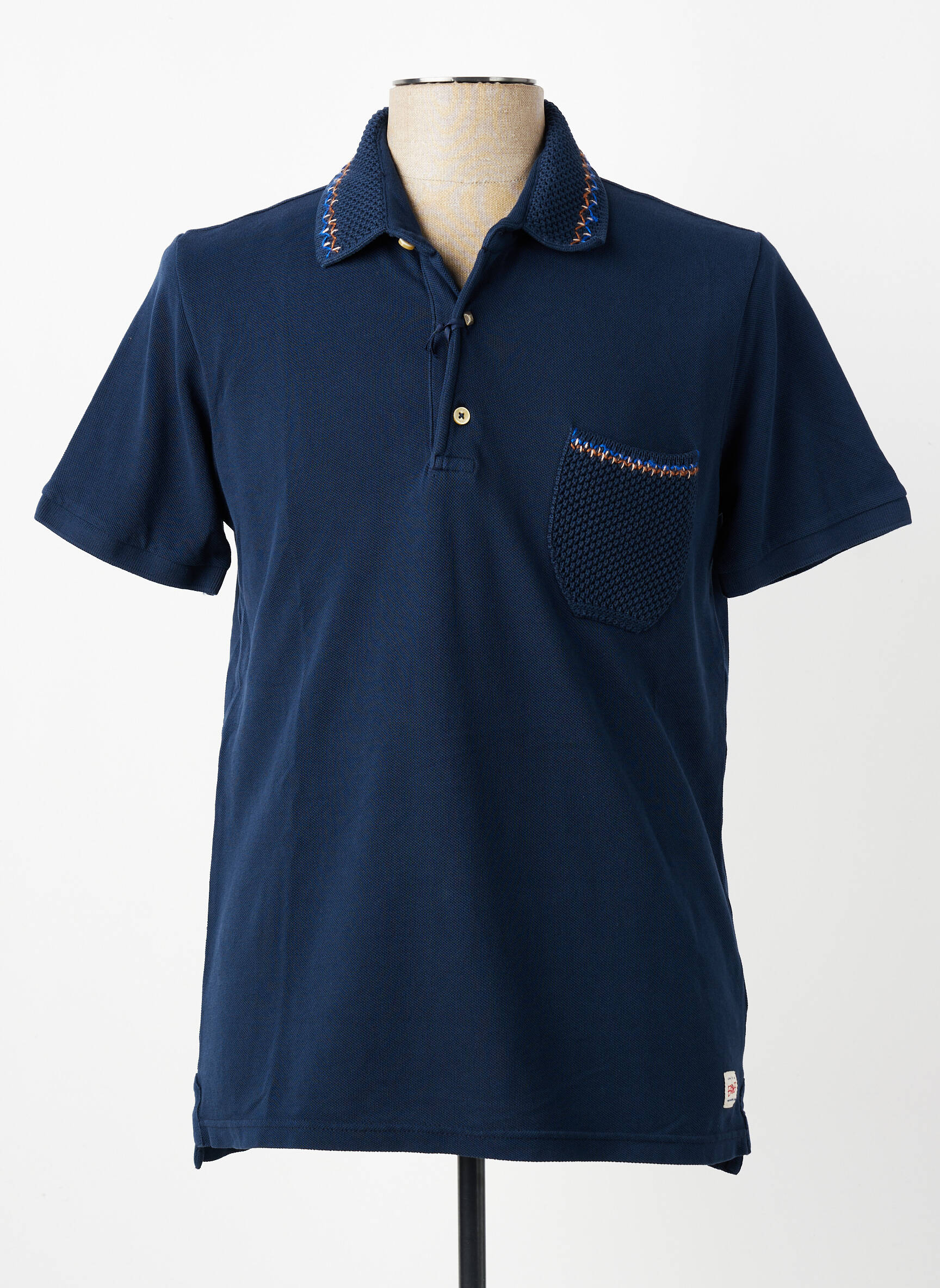 Polo stretch manches courtes bleu BOB homme