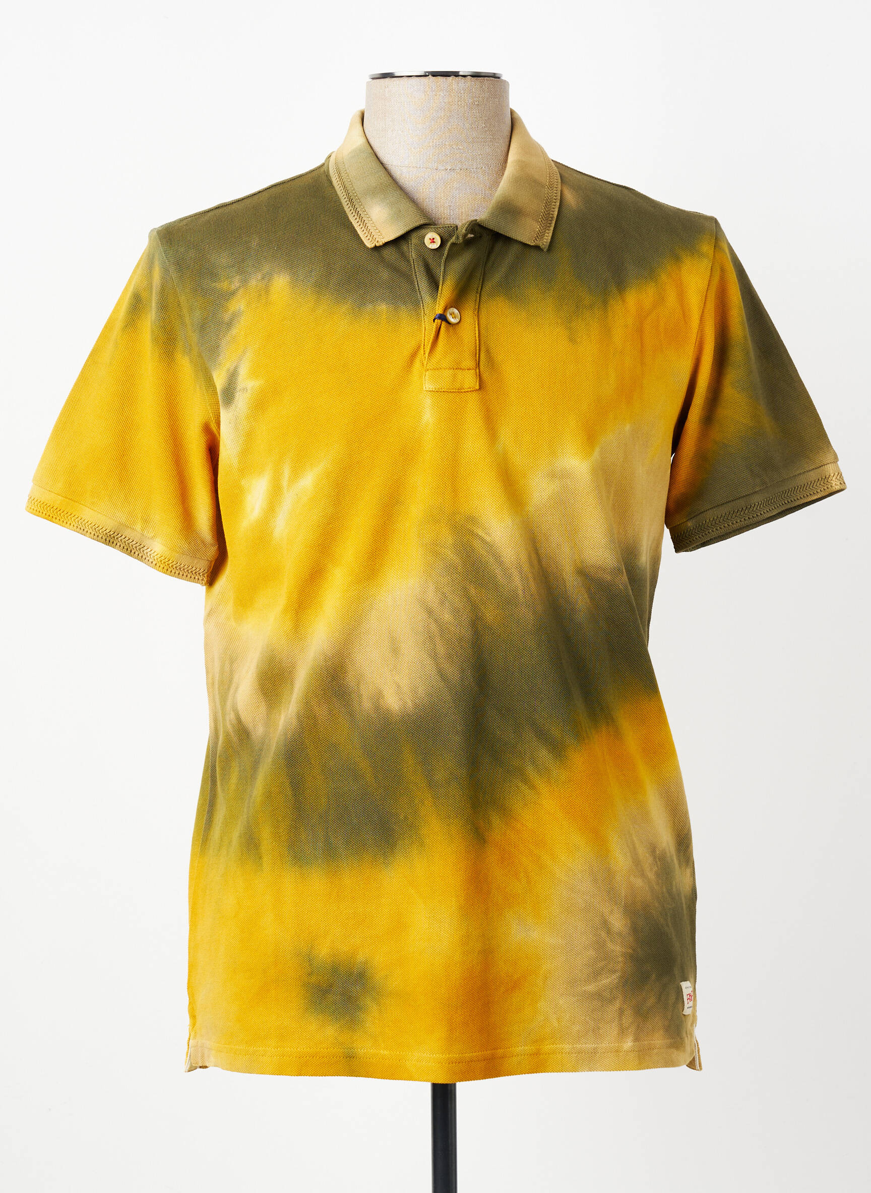 Polo stretch manches courtes jaune BOB homme