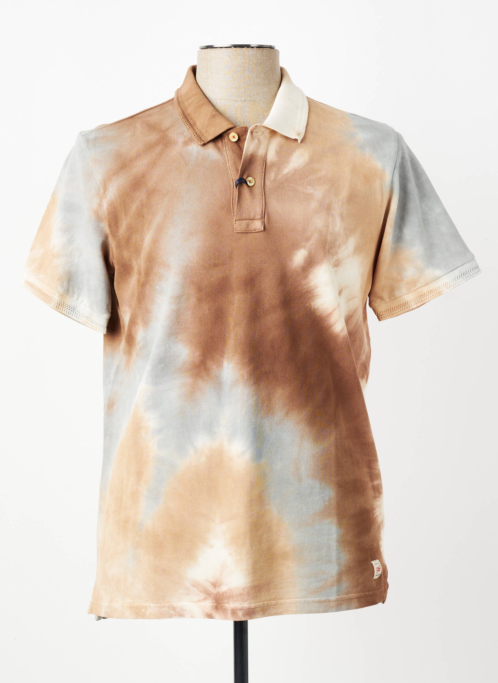 Polo stretch manches courtes beige BOB homme