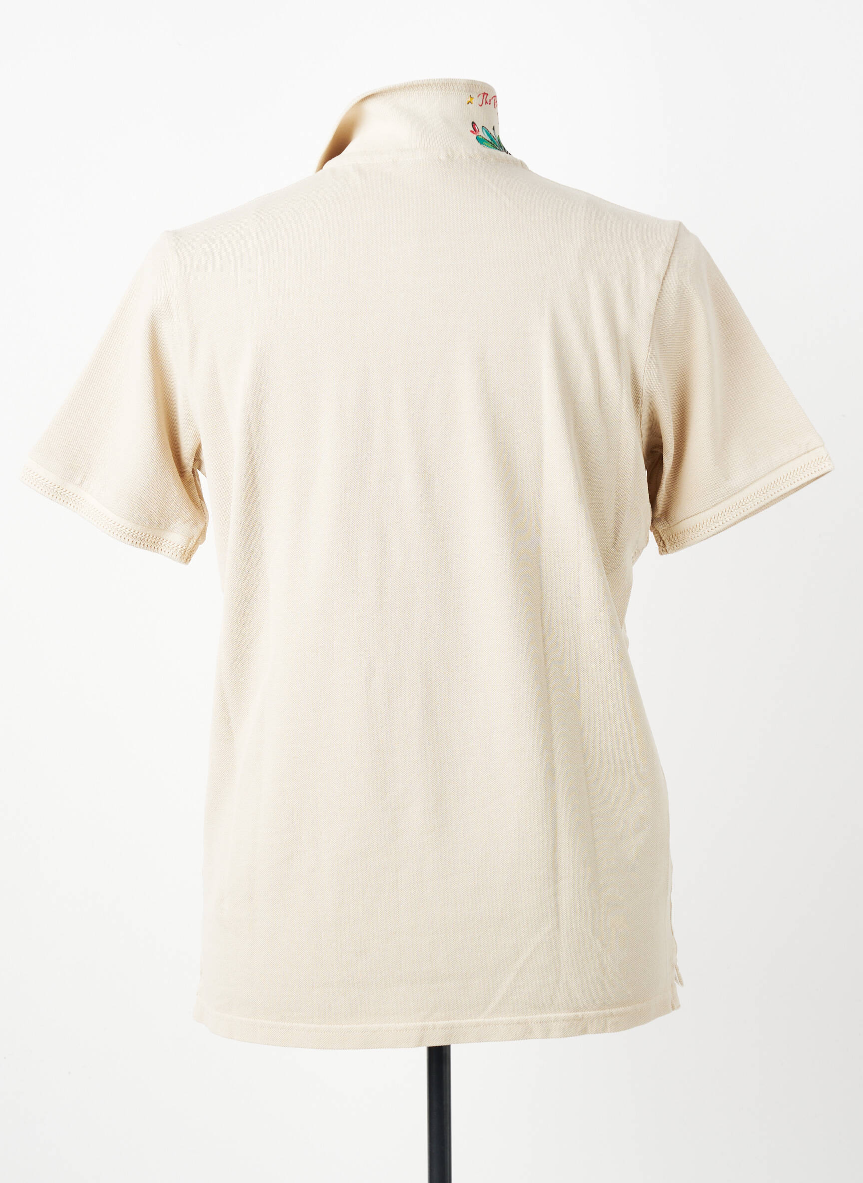 Polo sérigraphie manches courtes beige BOB homme