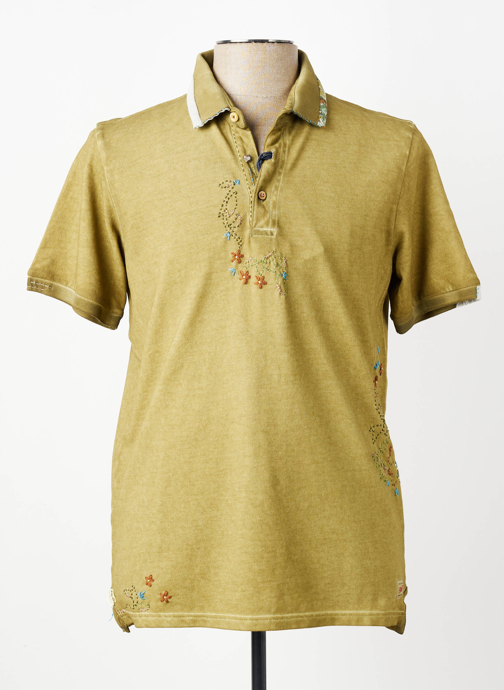 Polo stretch manches courtes vert BOB homme