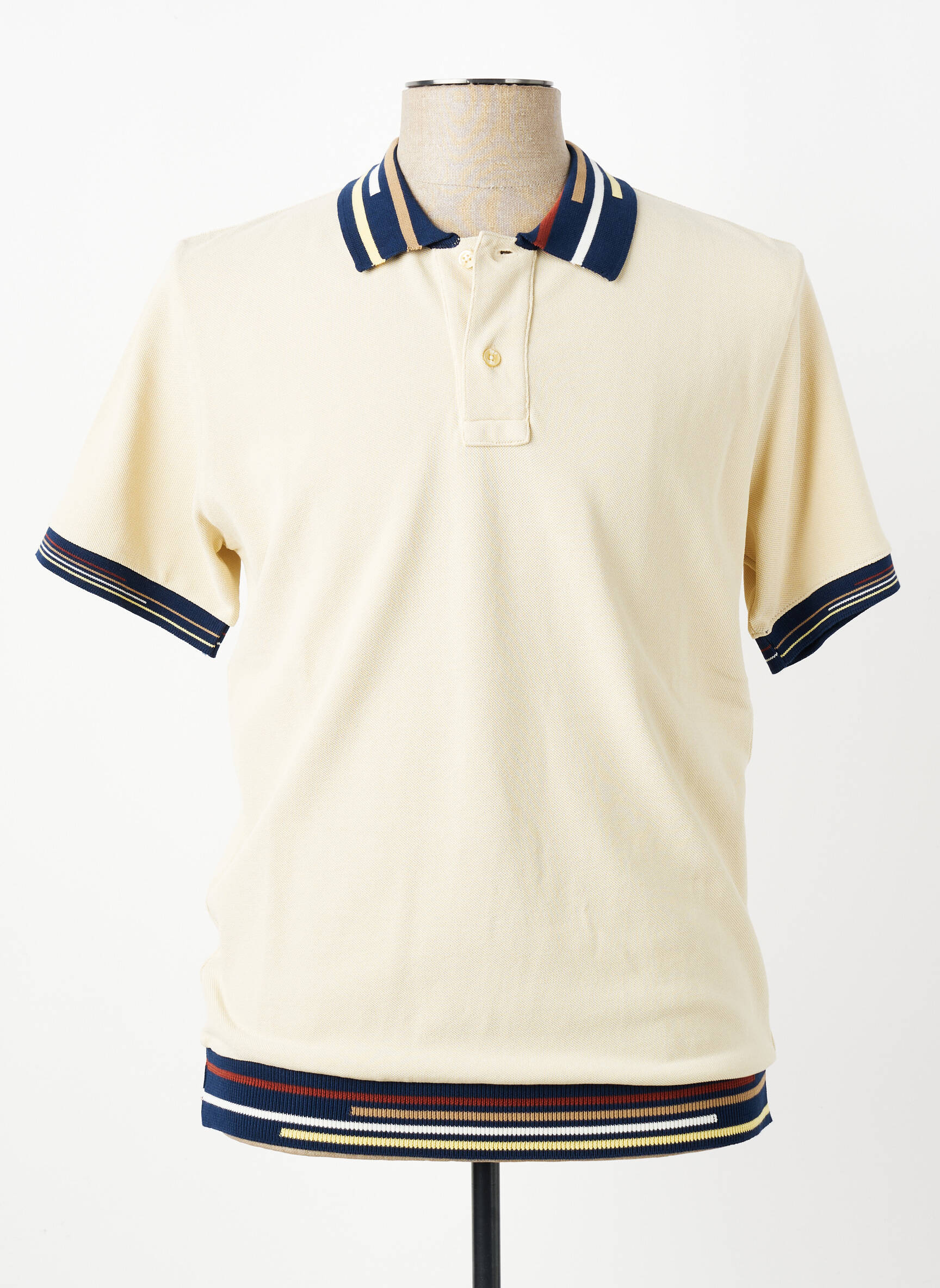 Polo stretch manches courtes beige BOB homme