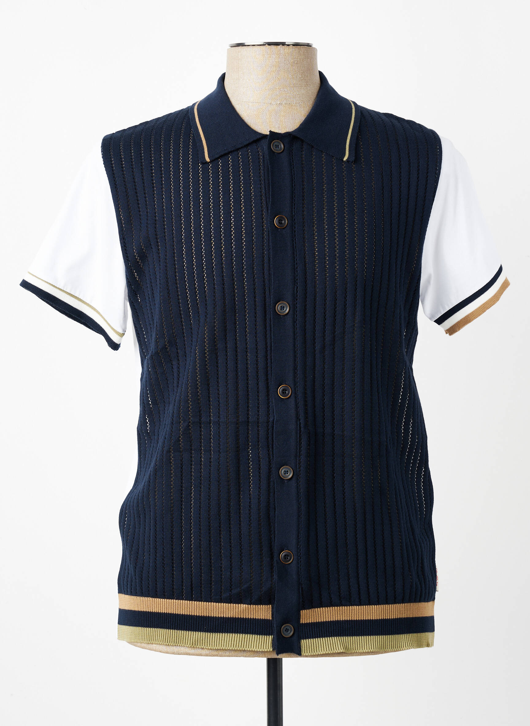 Gilet manches courtes stretch bleu BOB homme