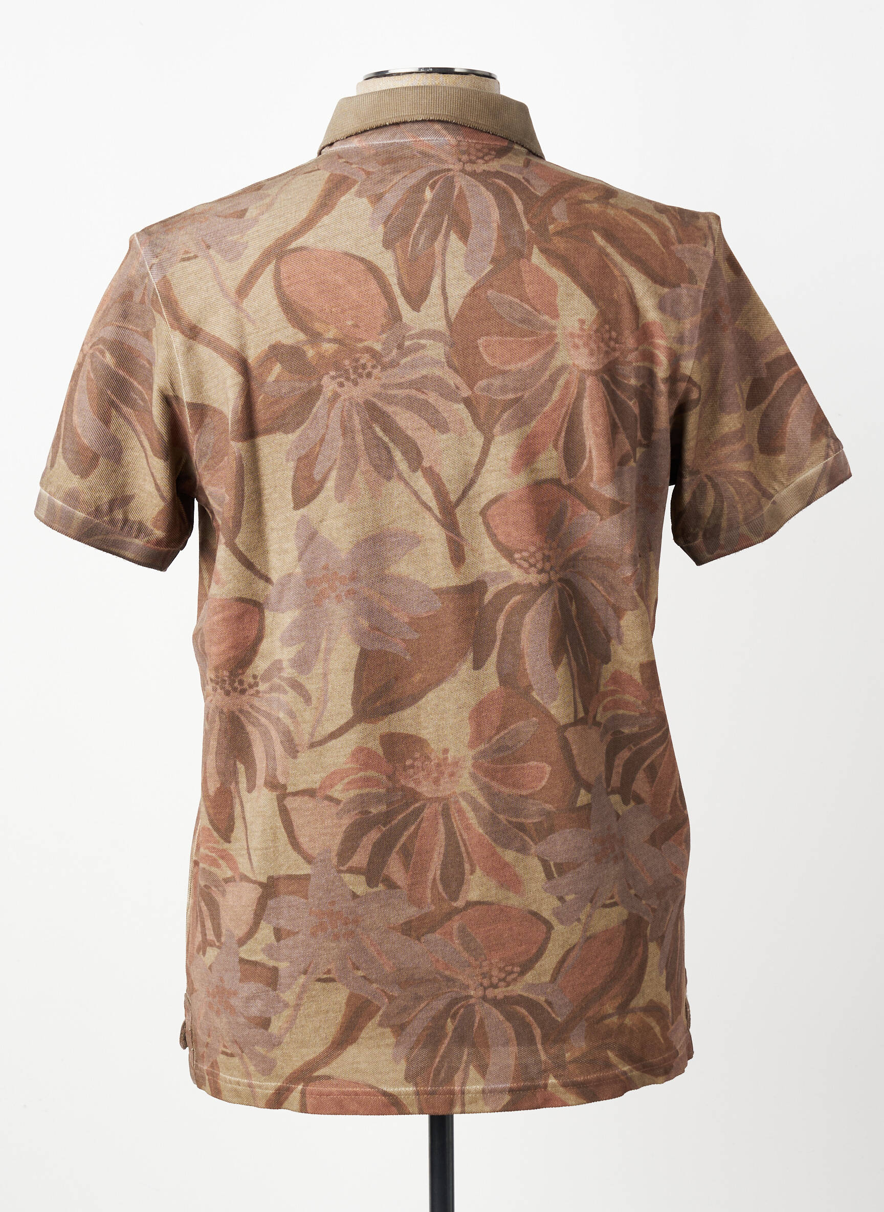 Polo stretch manches courtes marron BOB homme