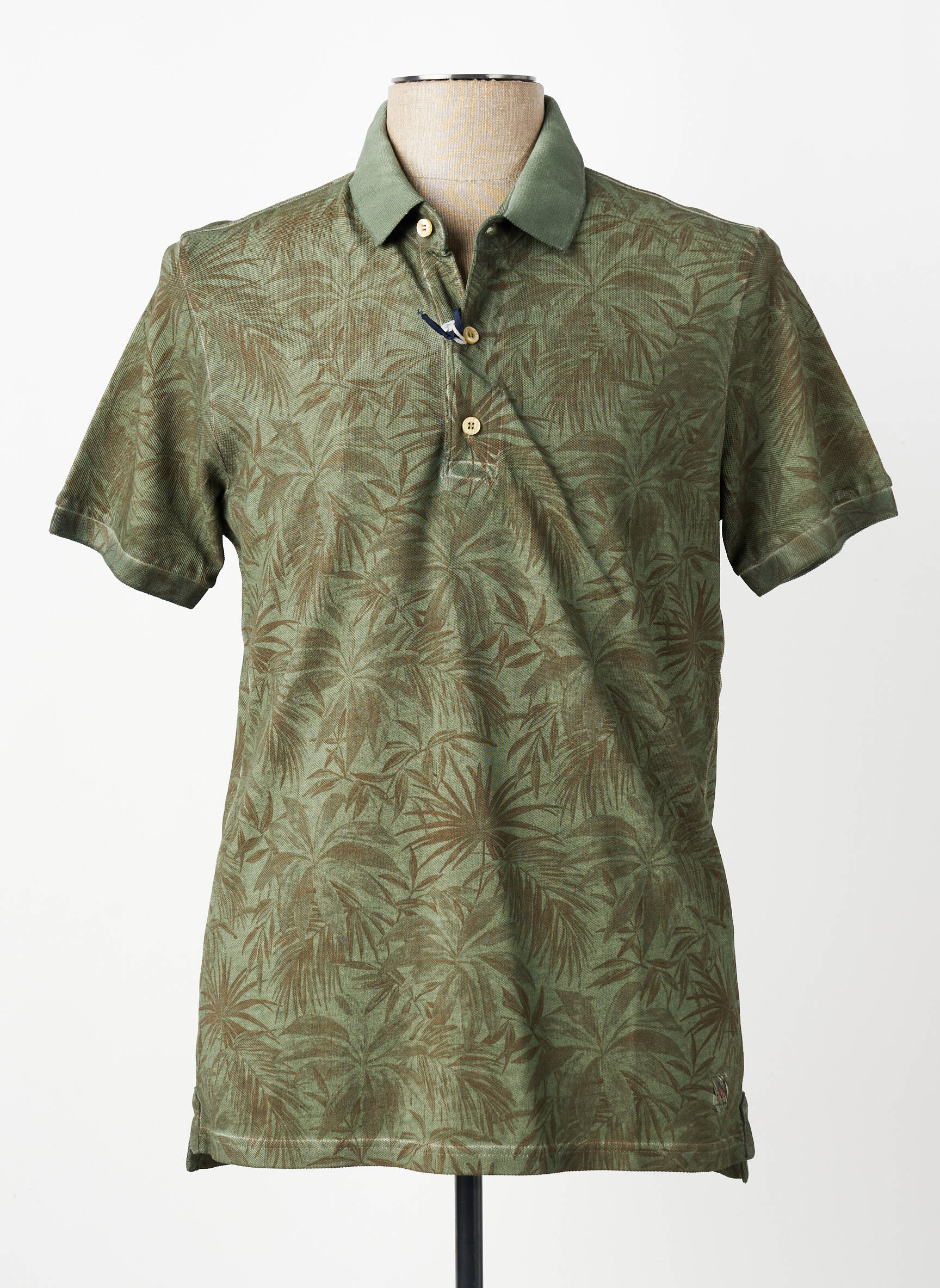 Polo stretch manches courtes vert BOB homme