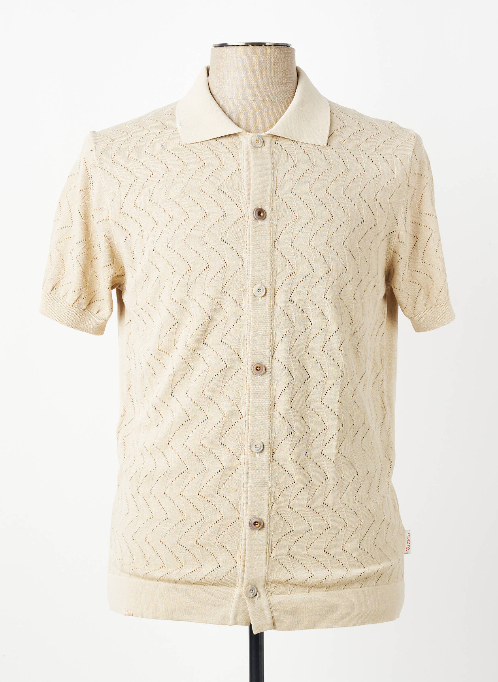 Gilet manches courtes stretch beige BOB homme