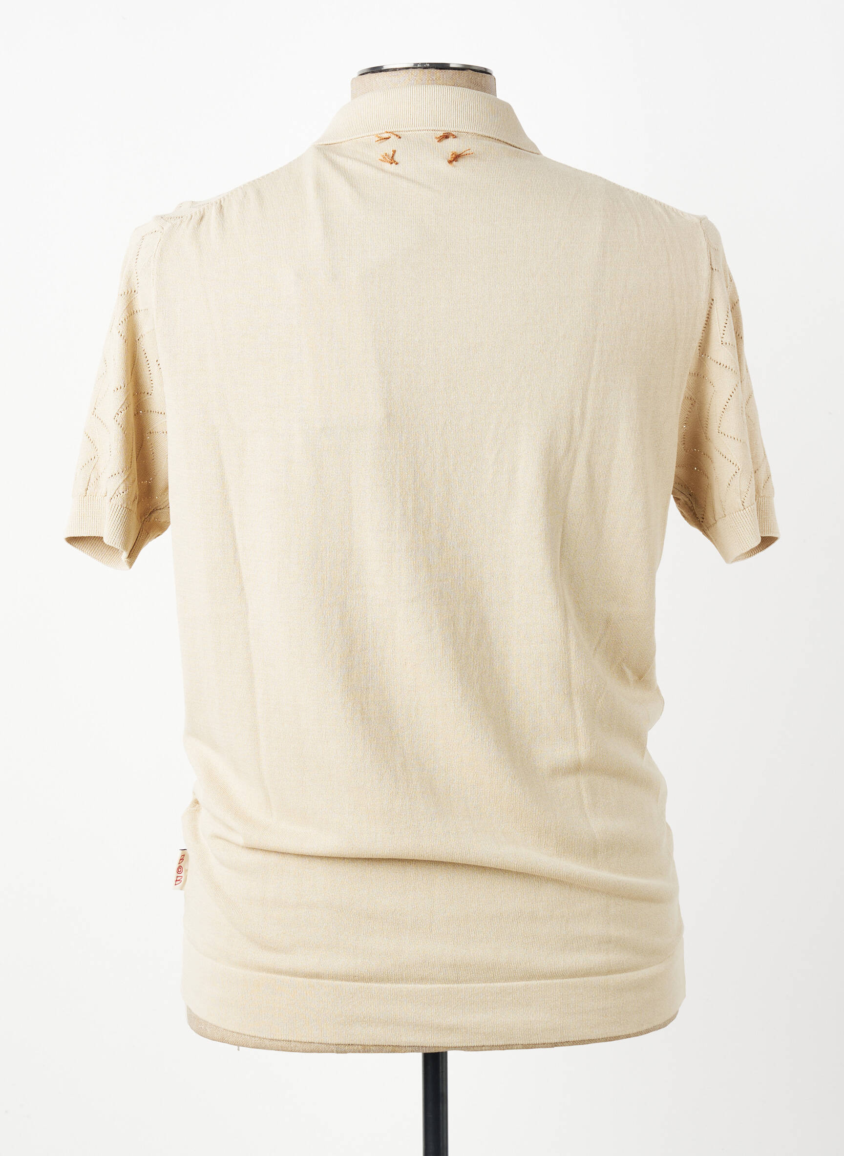 Gilet manches courtes stretch beige BOB homme