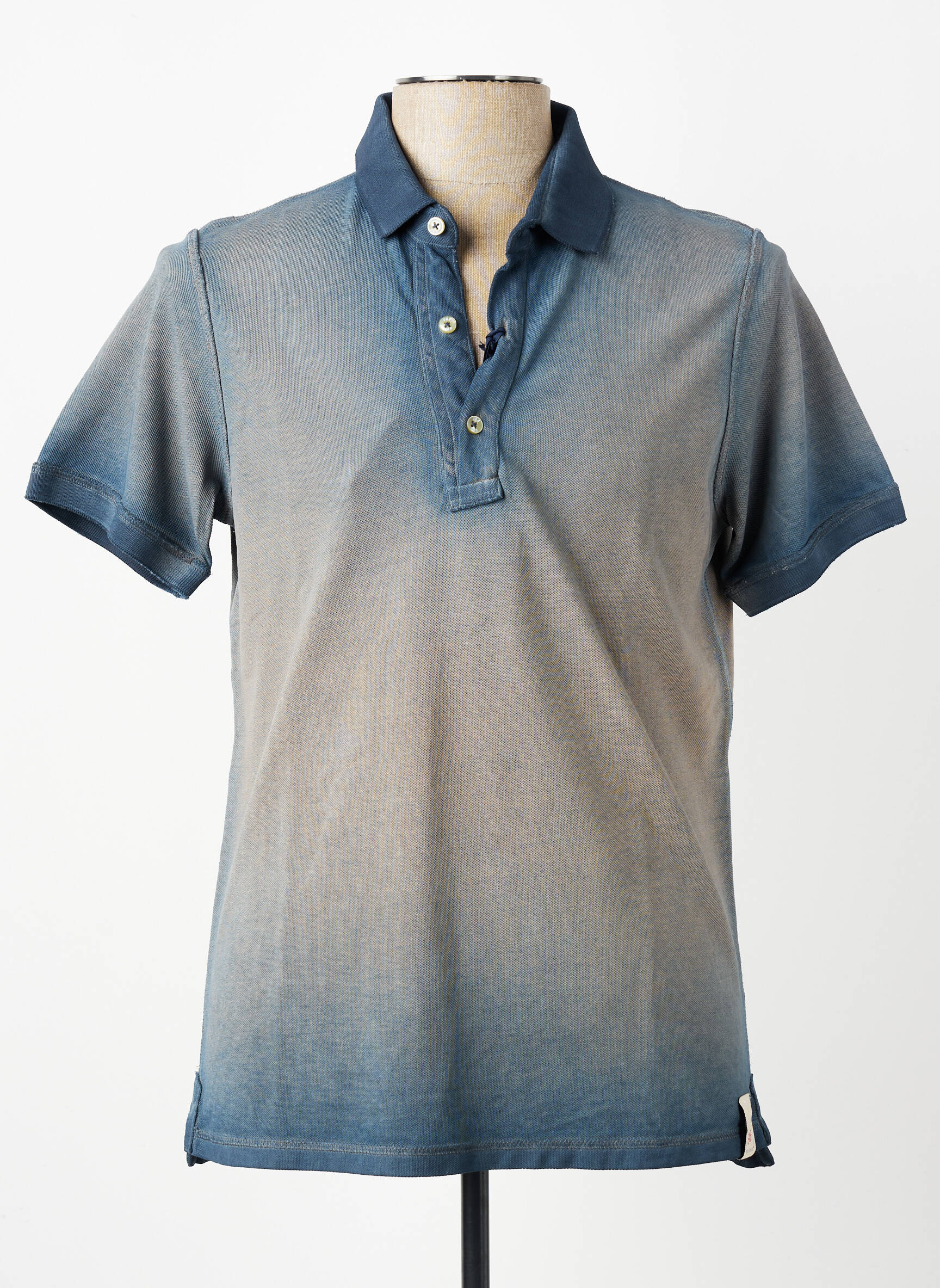 Polo stretch manches courtes bleu BOB homme