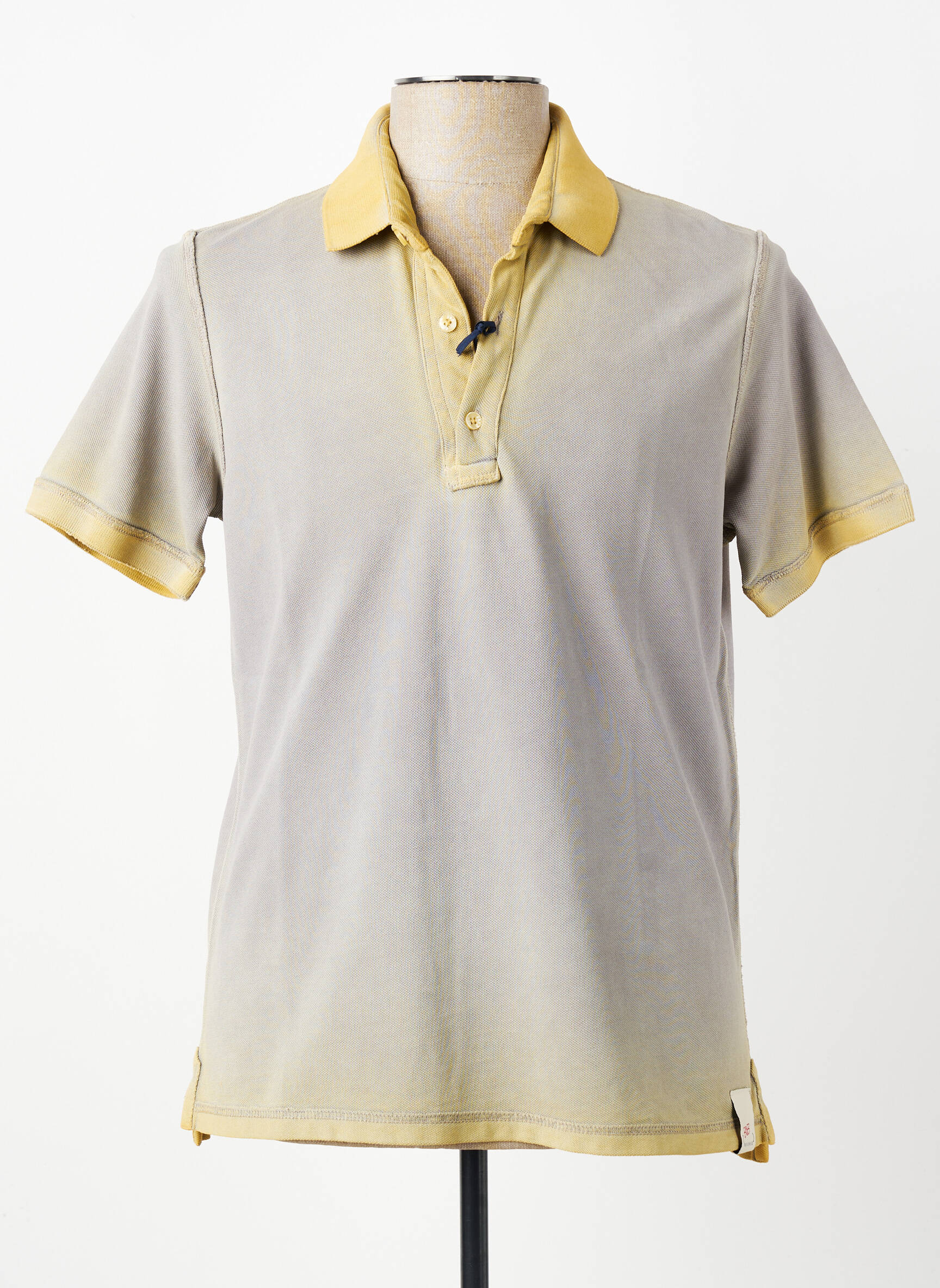 Polo stretch manches courtes jaune BOB homme