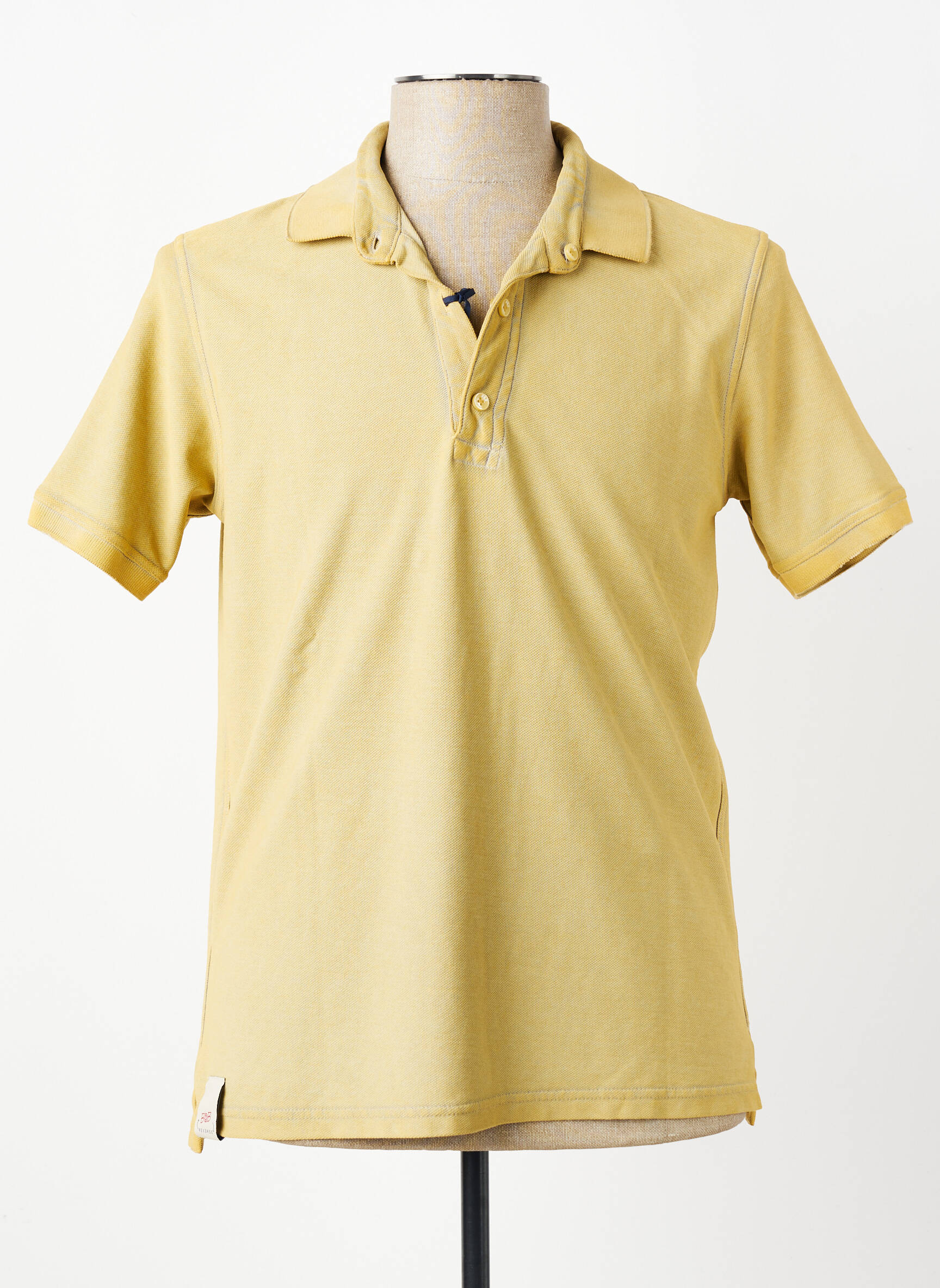 Polo stretch manches courtes jaune BOB homme