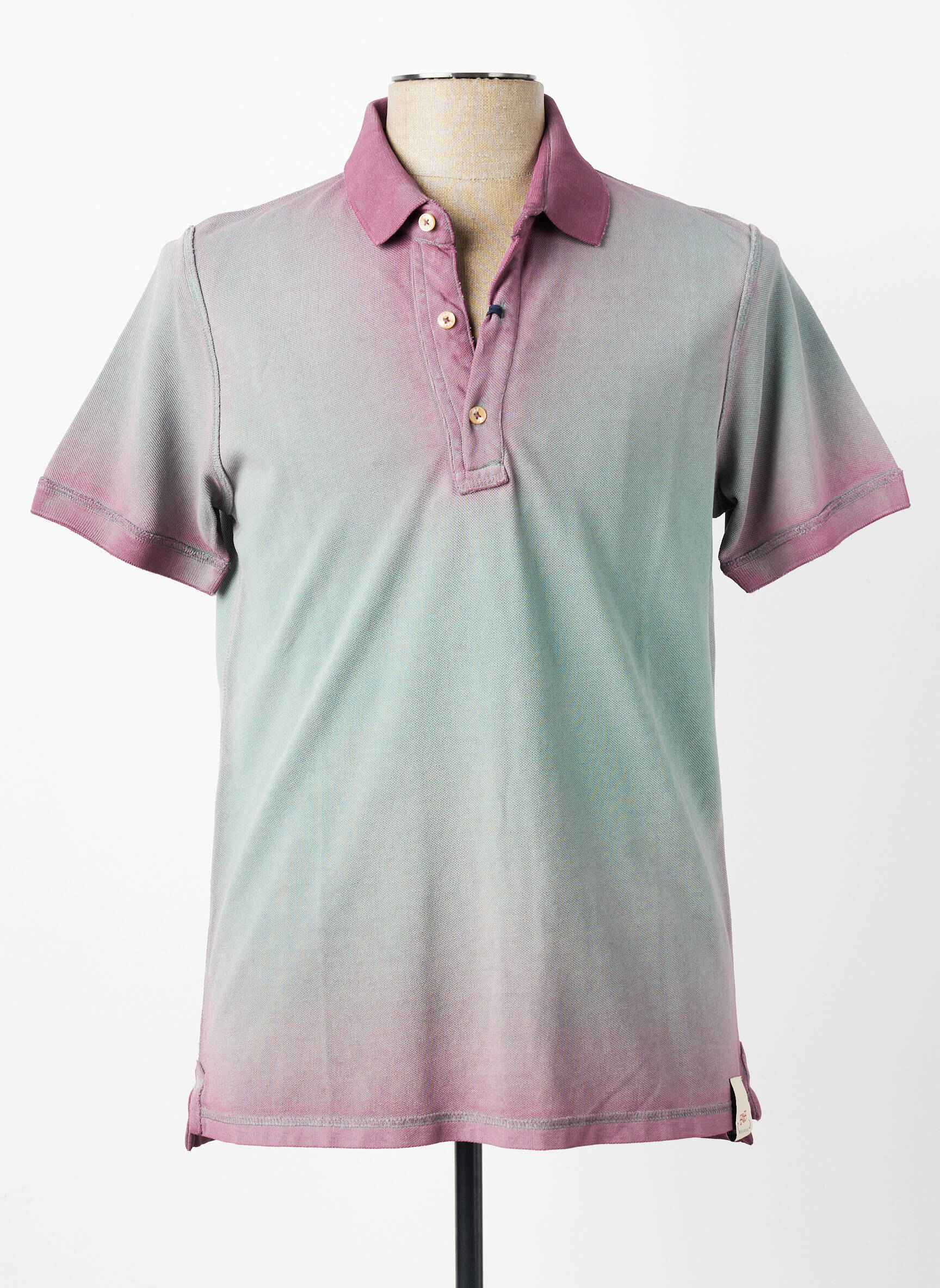 Polo stretch manches courtes violet BOB homme