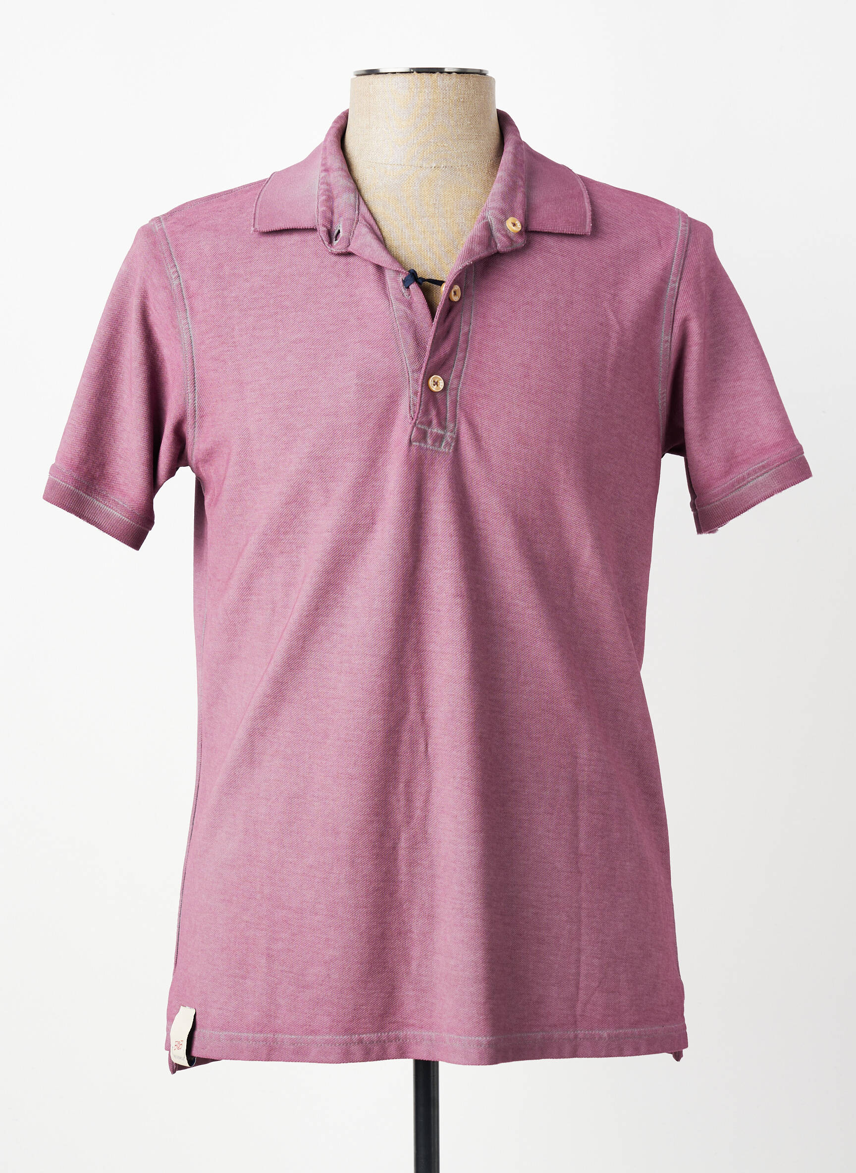 Polo stretch manches courtes violet BOB homme