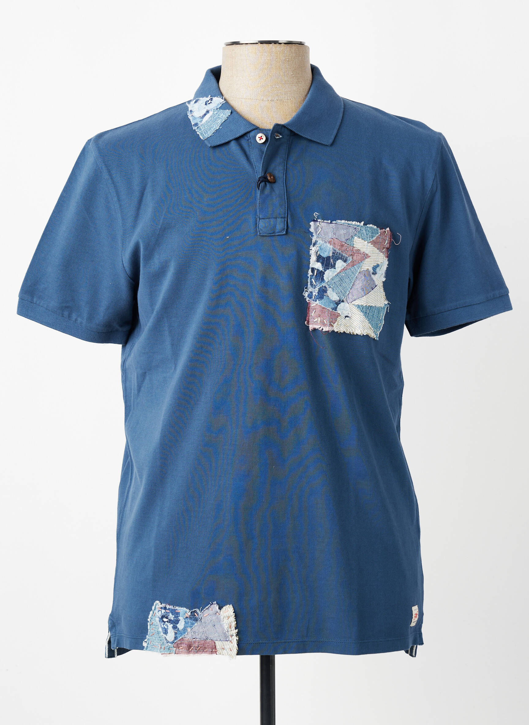 Polo stretch manches courtes bleu BOB homme