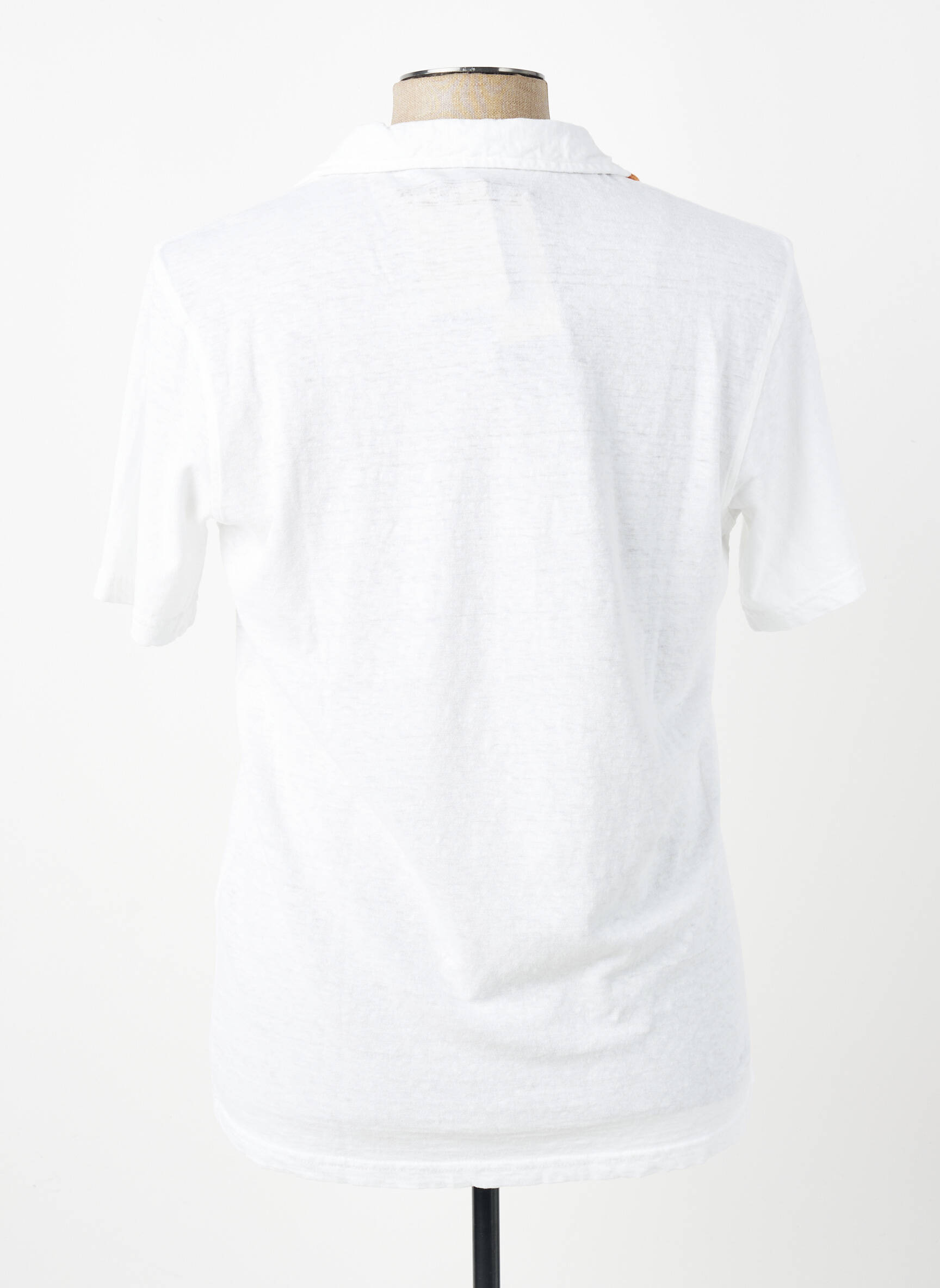 Polo tissage jersey manches courtes blanc BOB homme