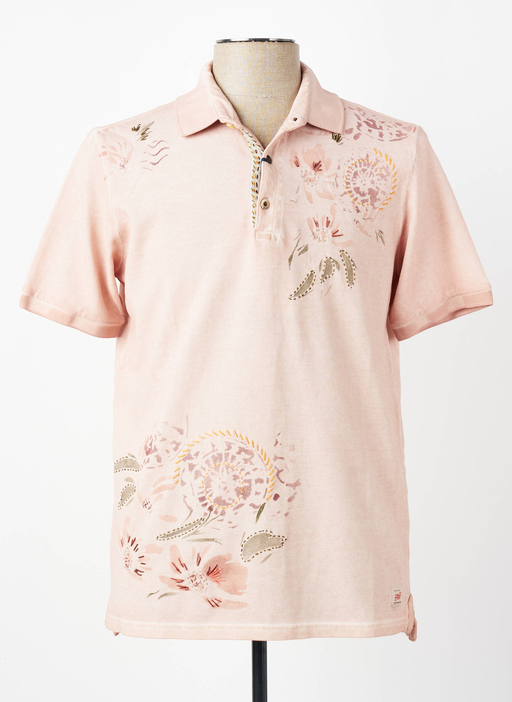 Polo stretch manches courtes rose BOB homme