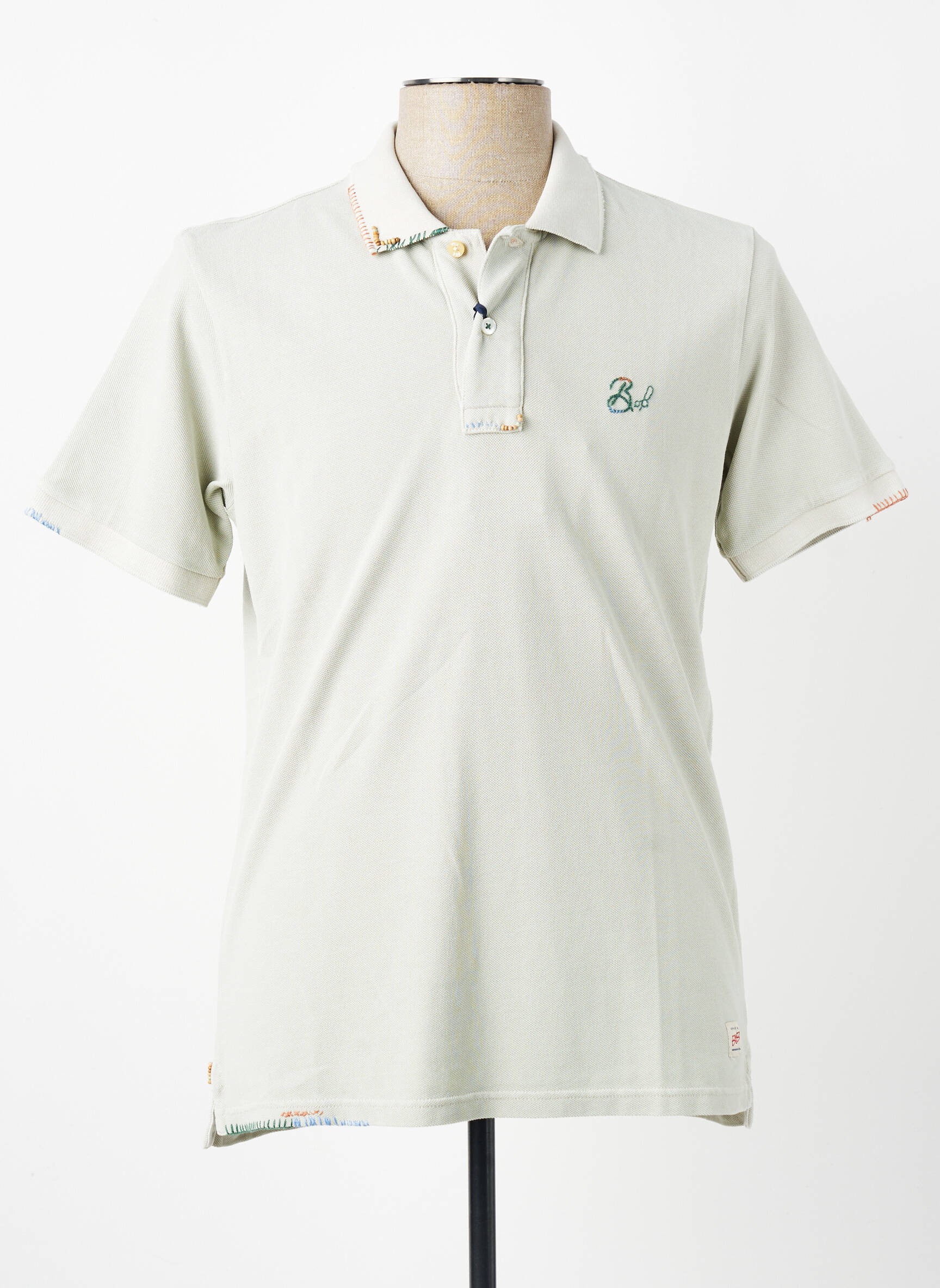 Polo stretch manches courtes beige BOB homme