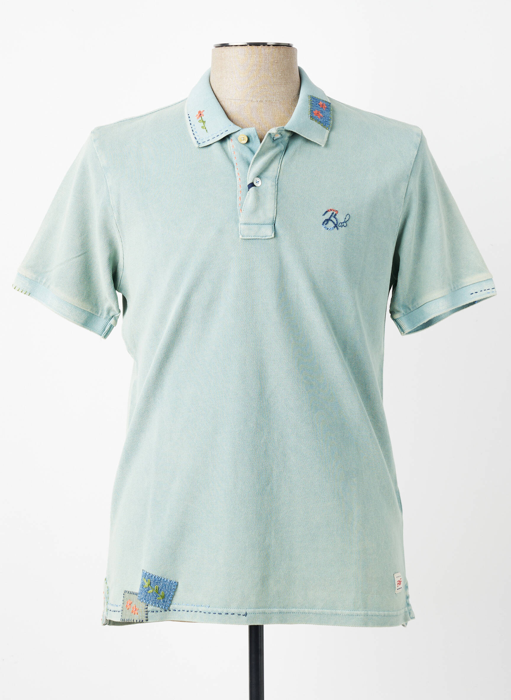 Polo stretch manches courtes vert BOB homme