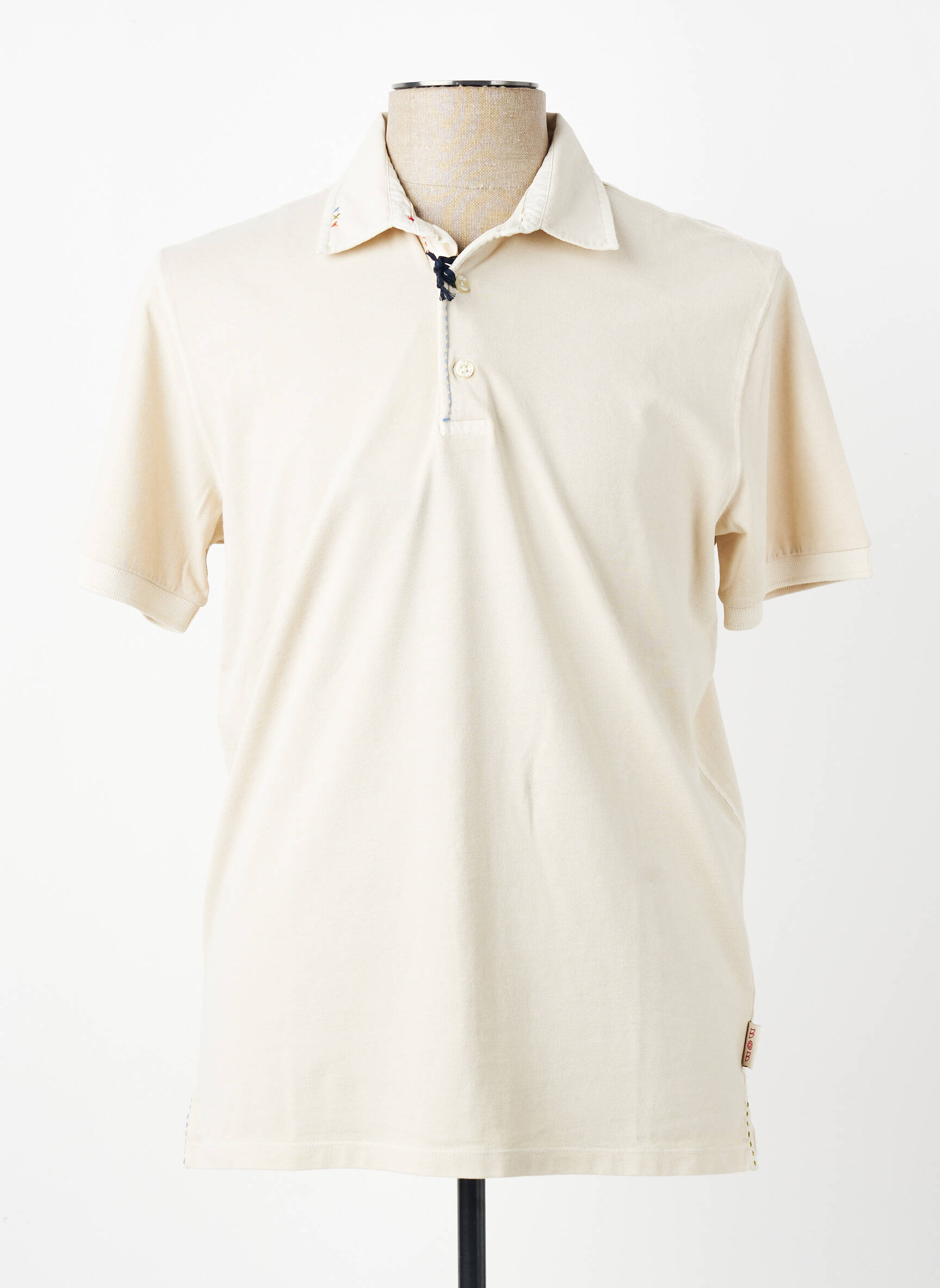 Polo stretch manches courtes beige BOB homme