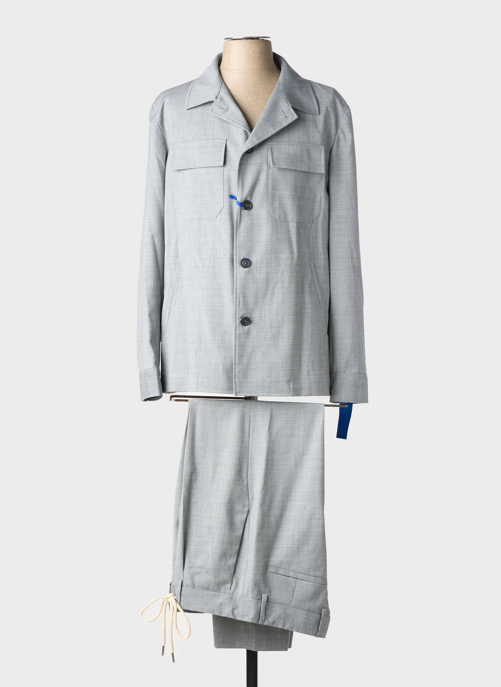 Costume de ville manches longues gris BOB homme