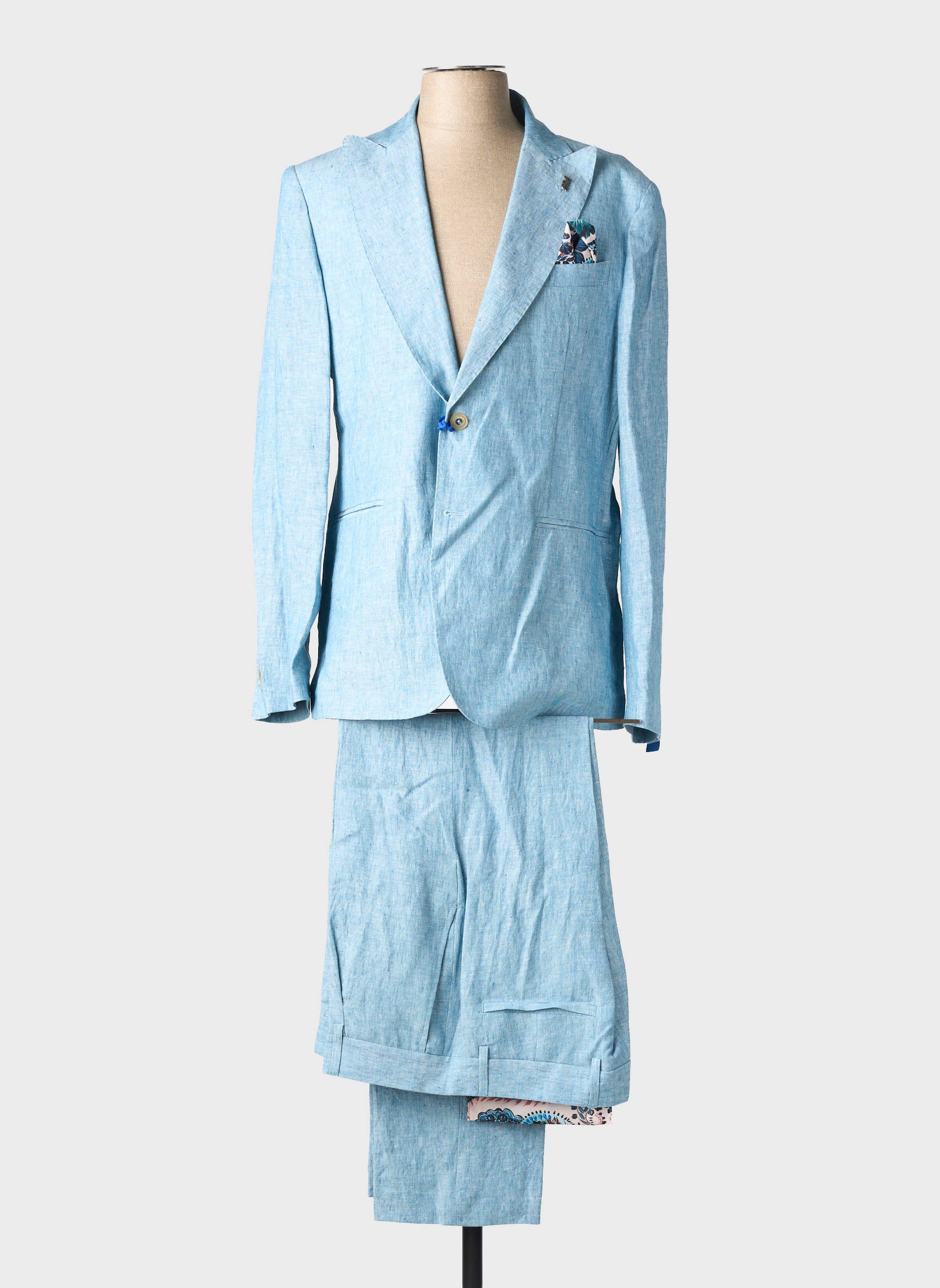 Costume de cérémonie poches bleu BOB homme